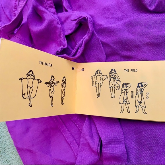 NWT Sun 'n' Sand Purple Wrap Around Tie Multi-Use Garment OSA - Picture 5 of 11